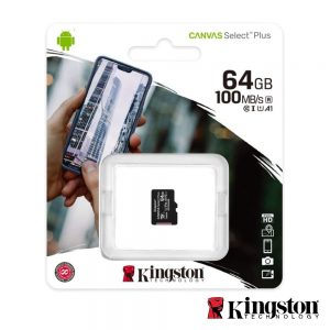 Cartão Memória Micro SDXC 64GB UHS-I KINGSTON - (SDCS2/64GBSP)