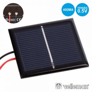 Painel Fotovoltaico 0.5V 400mA Policristalino VELLEMAN - (SOL1N)