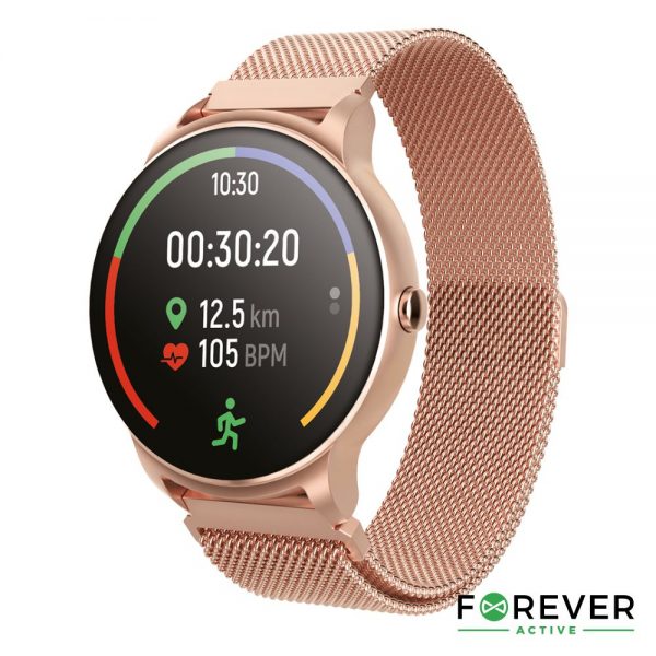 SmartWatch P/ Android iOS Rose Gold FOREVER - (SW-330RG)