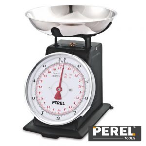 Balança Cozinha Analógica 5Kg C/ Recipiente PEREL - (VTBAL106)